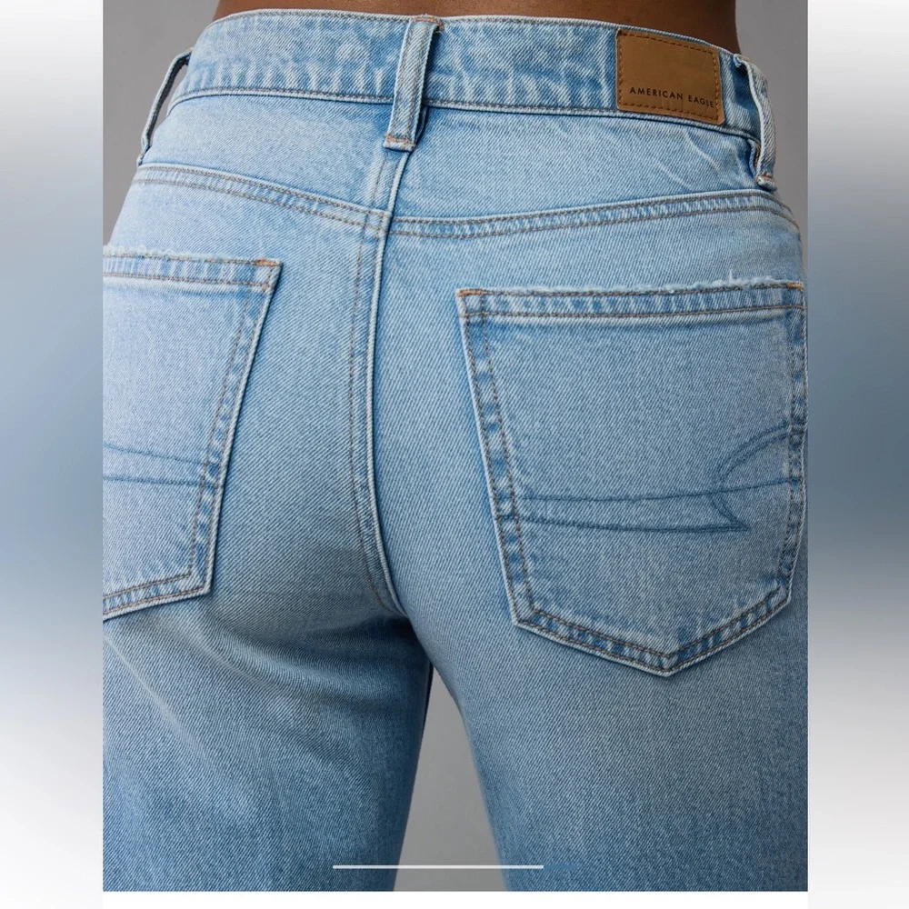 American Eagle Stretch Super High Rise Straight Jeans Women’s size 18 - Picture 4 of 11